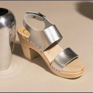 No.6 Harper clog sandal in silver